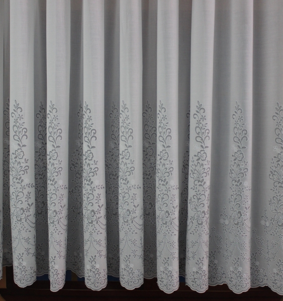 Luxusní záclona č.3- bledě šedý vzor